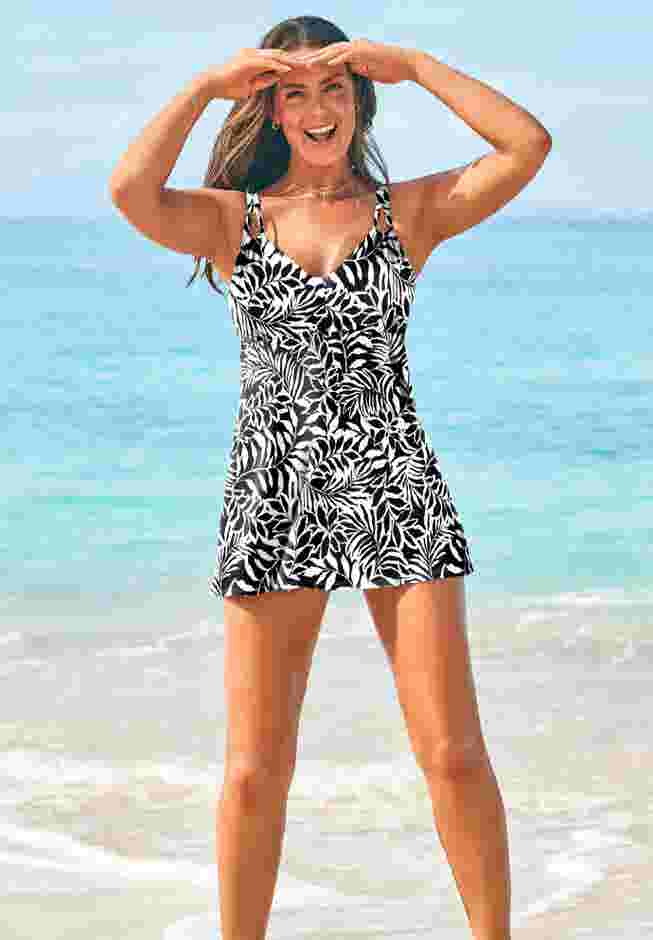 Loop Strap Two-Piece Swimdress image number 0