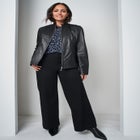 Zip Front Leather Jacket image number null