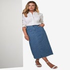True Fit Stretch Denim Midi Skirt image number null