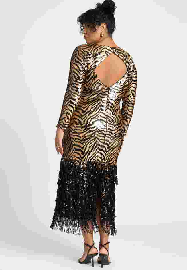 Animal Pattern Sequin Dress image number 2