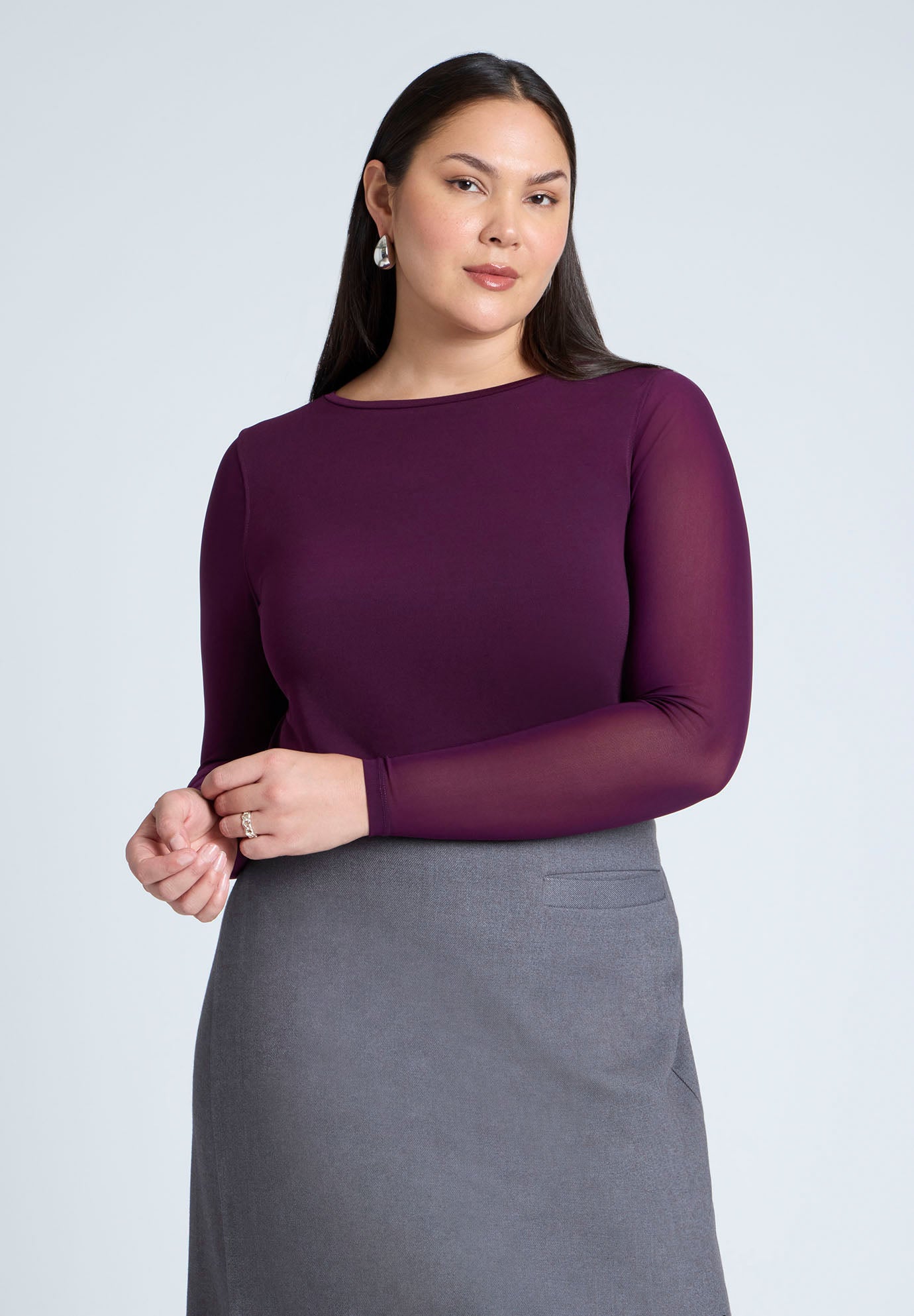 Sheer Sleeve Tee image number 0