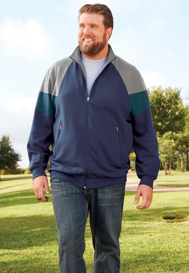 KS Sport™ Wicking Color Block Full Zip Track Jacket image number 0