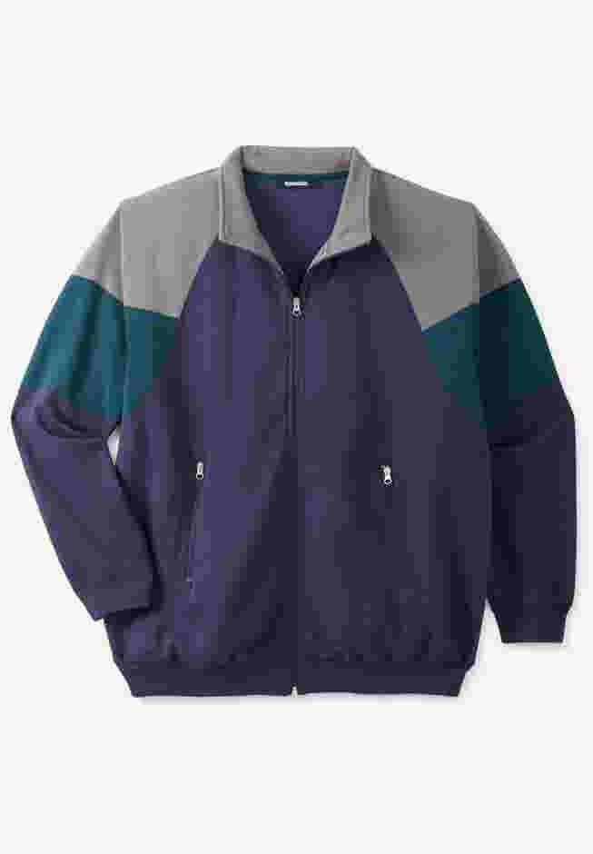 KS Sport™ Wicking Color Block Full Zip Track Jacket image number 0