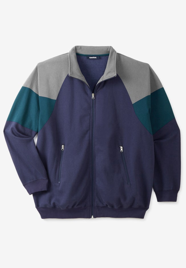 KS Sport™ Wicking Color Block Full Zip Track Jacket image number 1