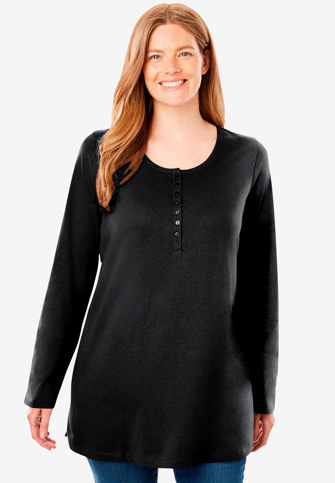 Perfect Long-Sleeve Henley Tee image number 0