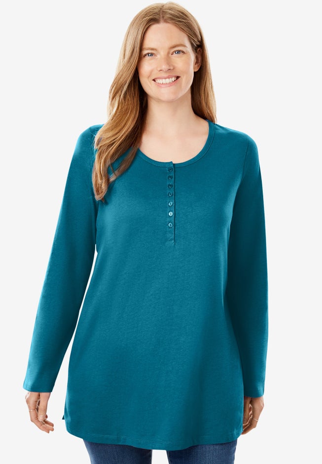 Perfect Long-Sleeve Henley Tee image number 0