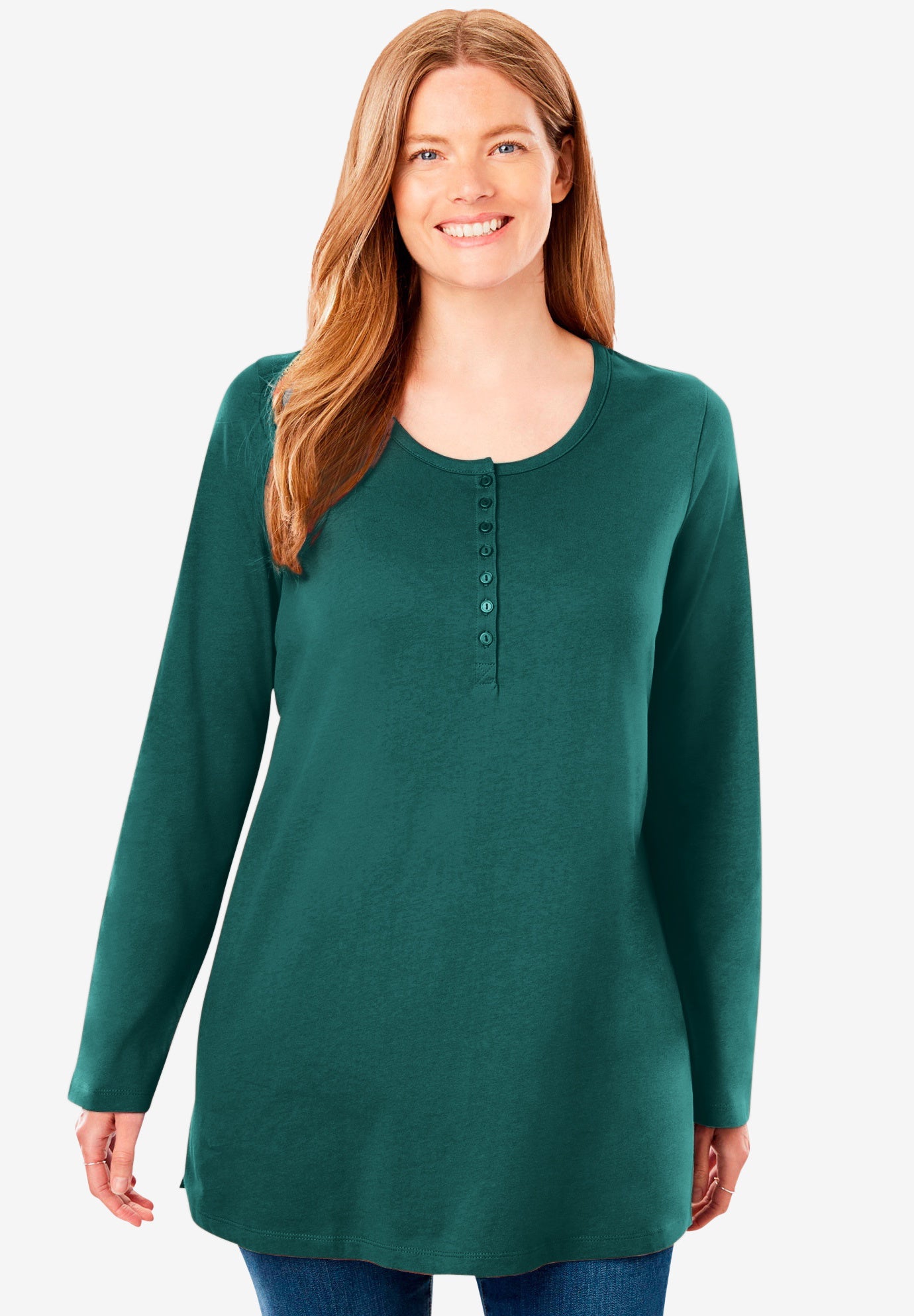 Perfect Long-Sleeve Henley Tee image number 0