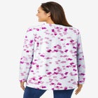 Perfect Printed Long-Sleeve Crewneck Tee image number null