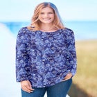 Perfect Printed Long-Sleeve Crewneck Tee image number 0