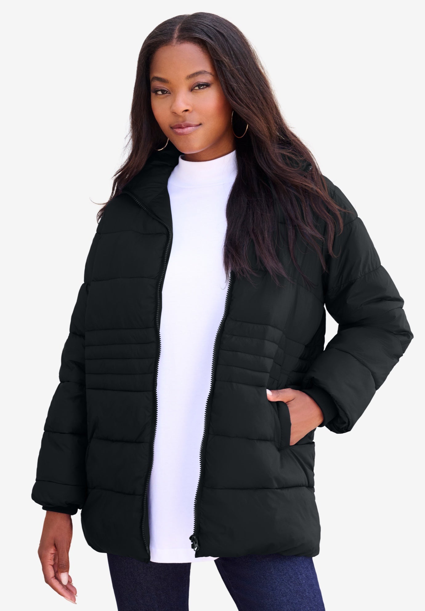 Plus Size Lightweight Quilted Jacket image number 0