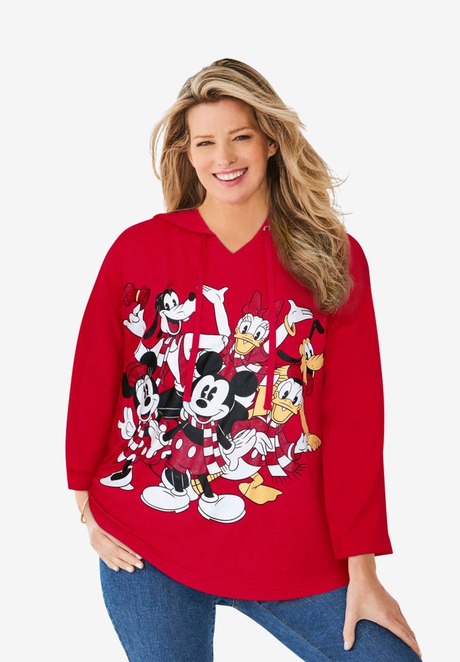 Disney Group Christmas Hooded Sweatshirt image number null