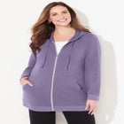 Cloud Knit French Terry Zip-Front Hoodie image number null