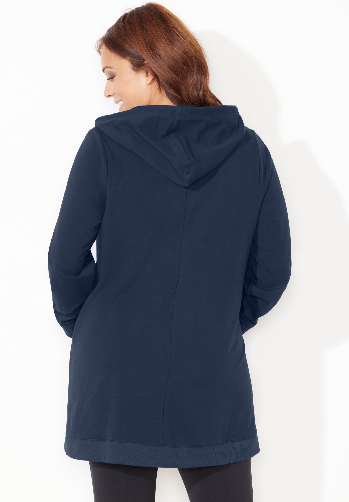 Cloud Knit French Terry Zip-Front Hoodie image number 2