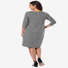 Stretch Cotton Boatneck Shift Dress image number null