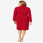 2-Piece Stretch Crepe Single-Breasted Jacket Dress image number null