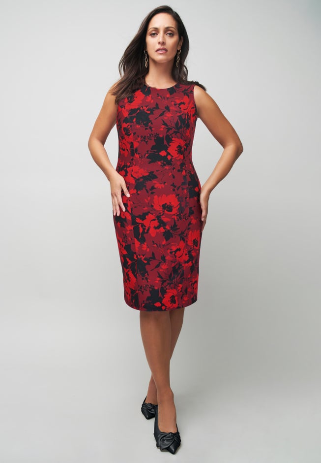 Stretch Crepe Single-Breasted Jacket Dress image number 1