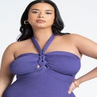 Braided Halter Neck One Piece image number null