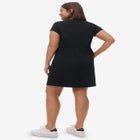 100% Cotton Cinched-Waist Drawstring Midi Dress image number 1