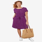 Knit Drawstring Dress image number null