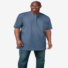 Heavyweight Longer-Length Short-Sleeve Henley Shirt image number null