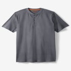 Heavyweight Longer-Length Short-Sleeve Henley Shirt image number null
