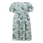 Stretch Knit Fit And Flare Elbow-Length Sleeve Tie-Back Maxi Dress image number null