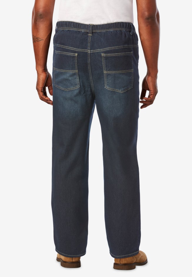 5-Pocket Relaxed Fit Denim Look Sweatpants image number 2