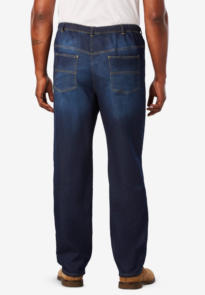 5-Pocket Relaxed Fit Denim Look Sweatpants image number 2