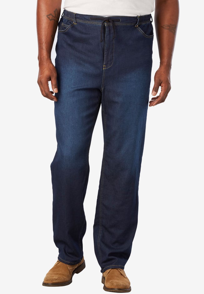 5-Pocket Relaxed Fit Denim Look Sweatpants image number 0