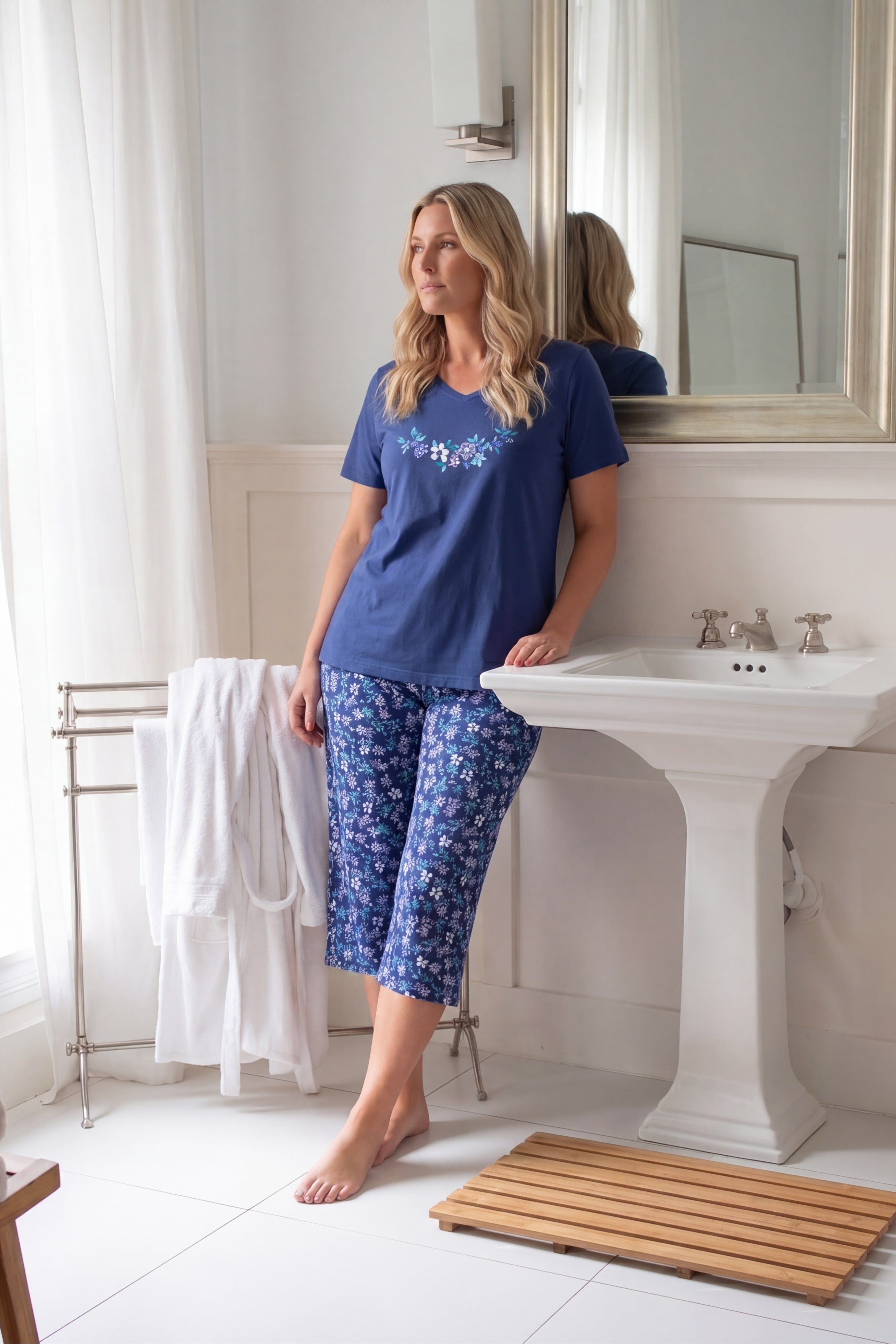 2-Piece Capri Cotton PJ Set image number 4