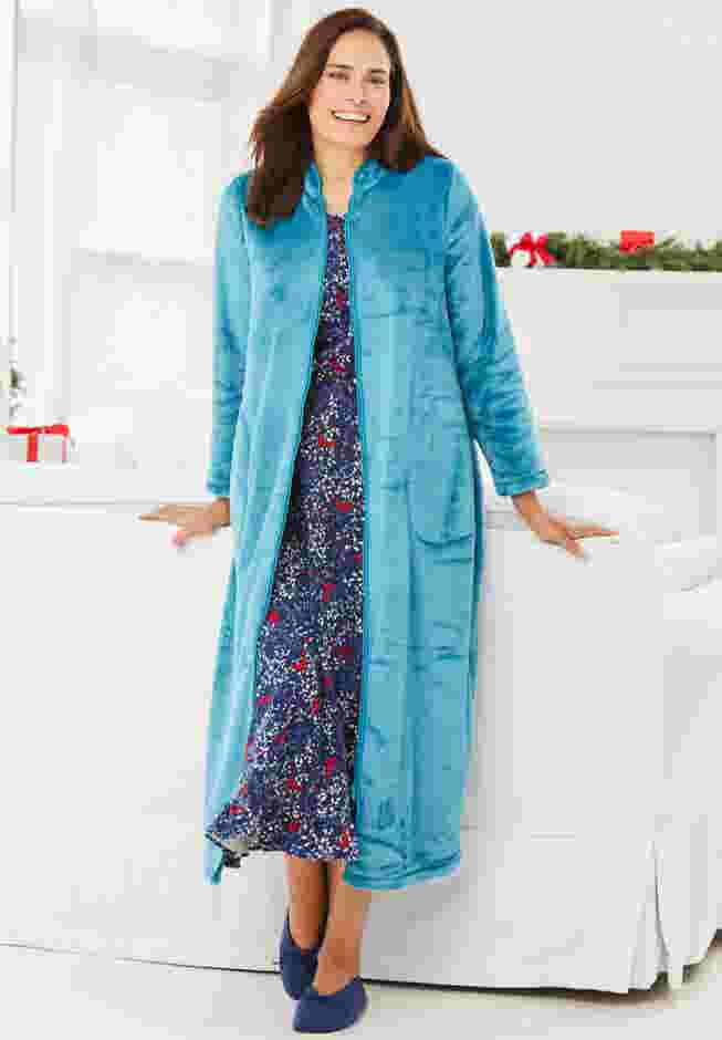 Long Floral Print Cotton Gown image number 4