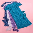 Long Floral Print Cotton Gown image number null