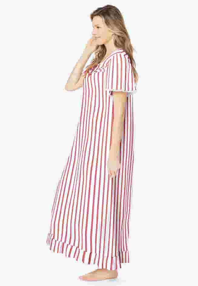 Long Floral Print Cotton Gown image number 2