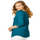 Stretch Cotton Lattice Boatneck Tunic image number null