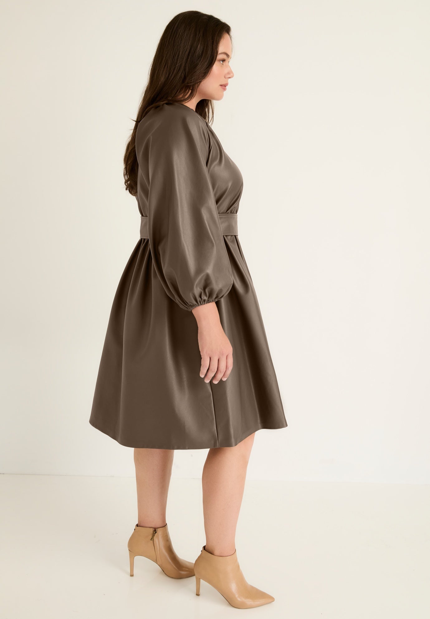 Faux Leather Dress image number 4