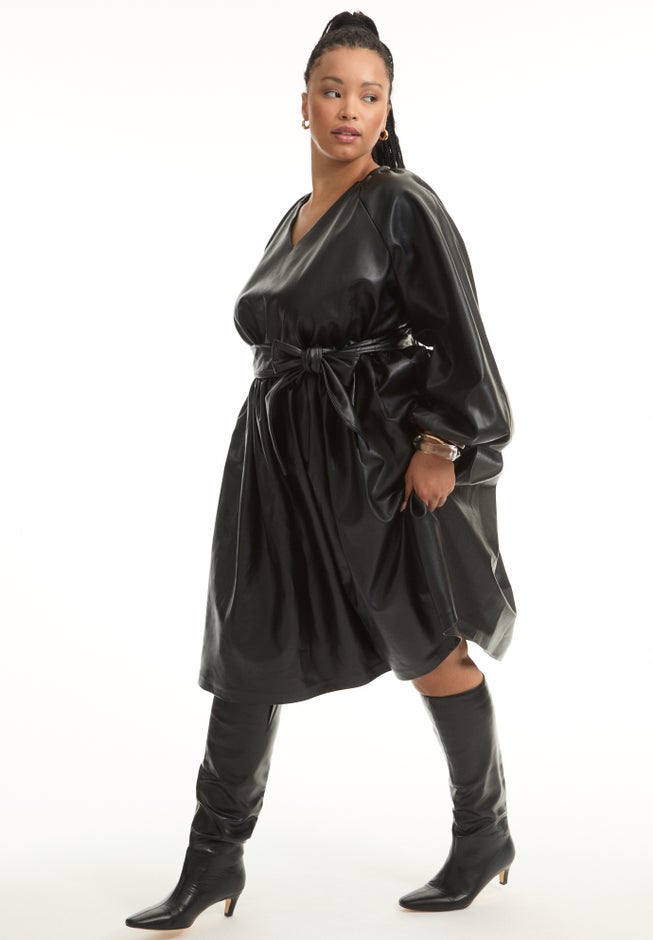 Faux Leather Dress image number 2