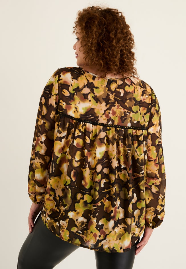 Lace Trim Blouse image number 1