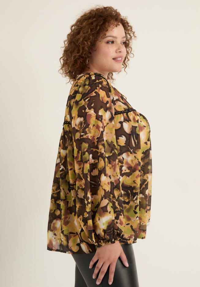 Lace Trim Blouse image number 2