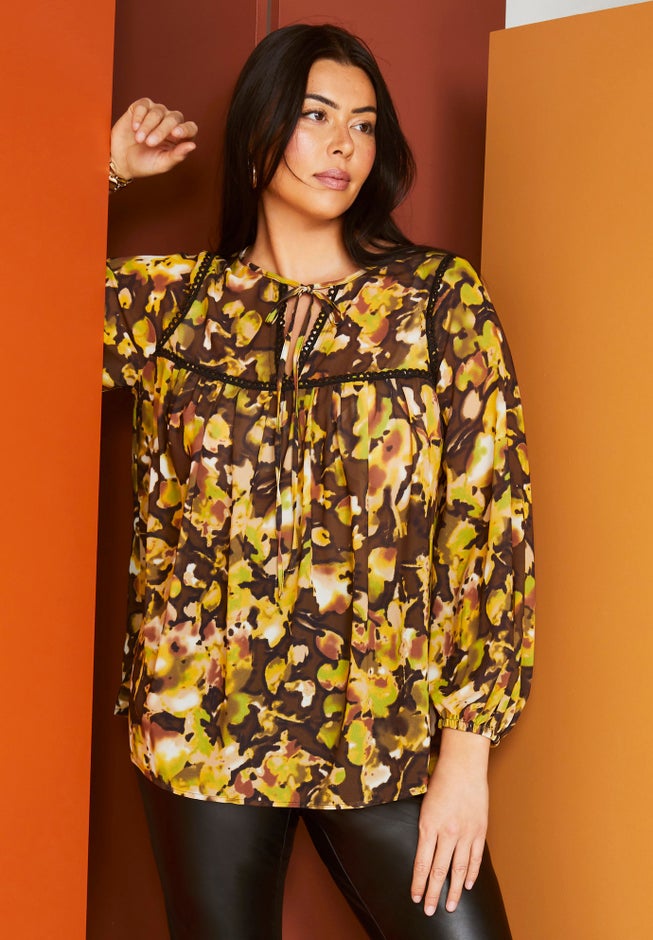 Lace Trim Blouse image number 0