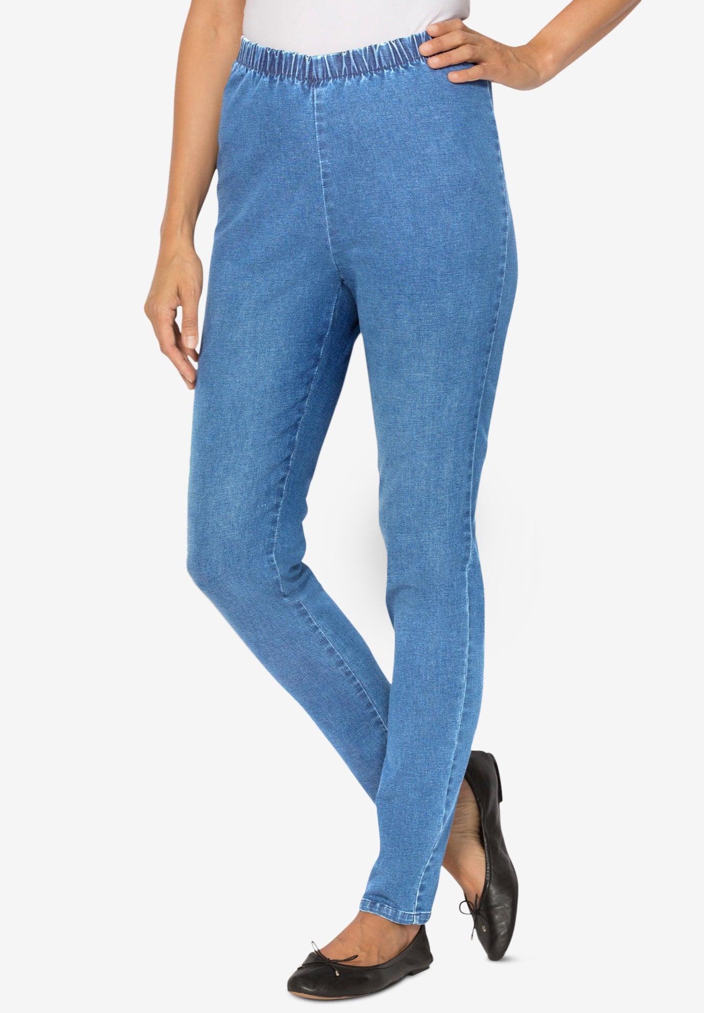 Fineline Stretch Denim Skinny Pull-On Jeans image number 0