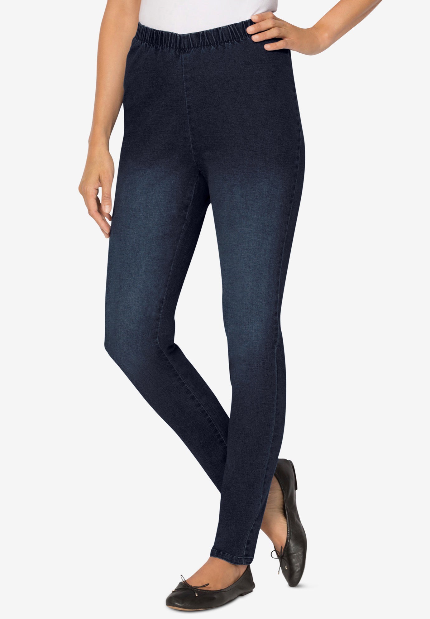 Fineline Stretch Denim Skinny Pull-On Jeans image number 0