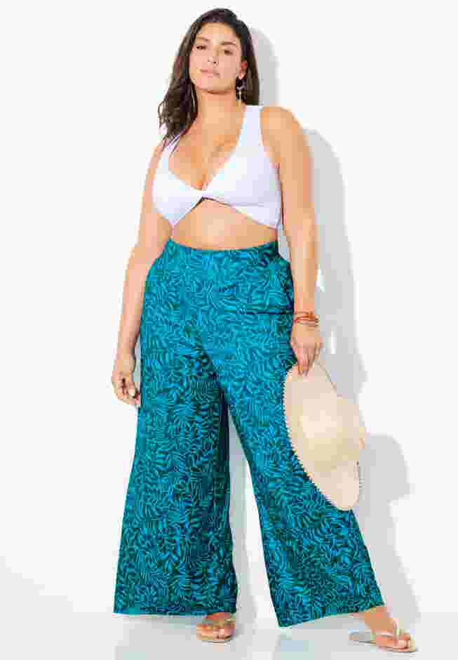 Pack N' Go Wrinkle-Resistant Cover Up Wide Leg Pant image number 3