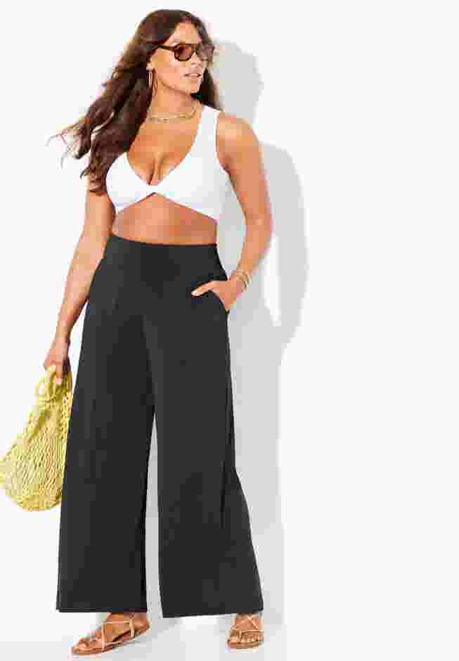 Pack N' Go Wrinkle-Resistant Cover Up Wide Leg Pant image number 4