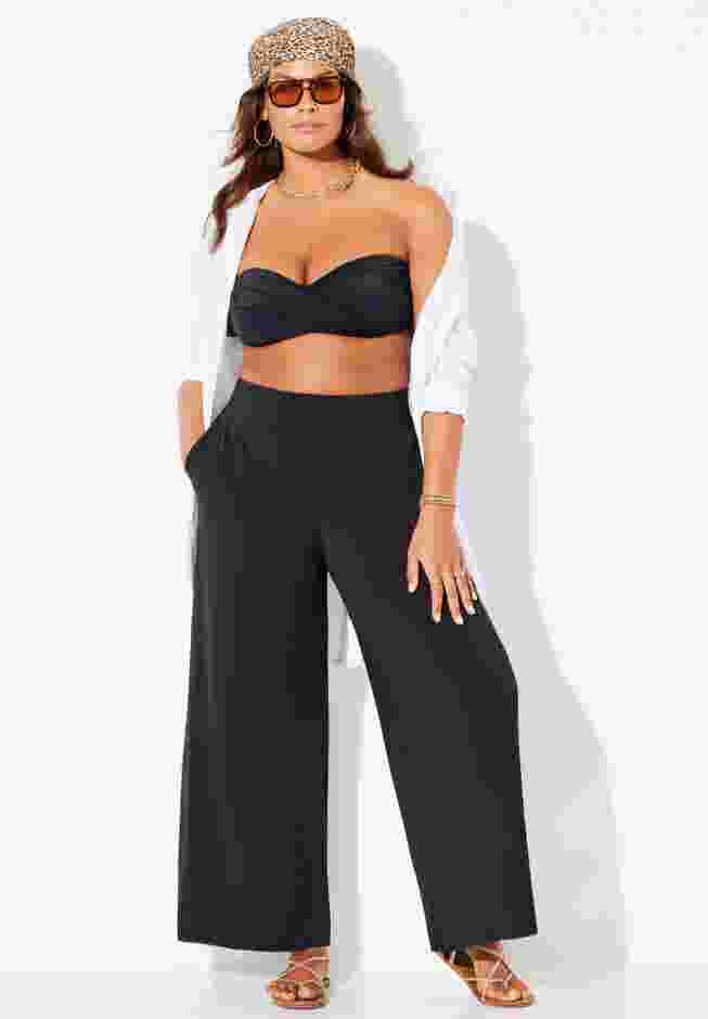 Pack N' Go Wrinkle-Resistant Cover Up Wide Leg Pant image number 5