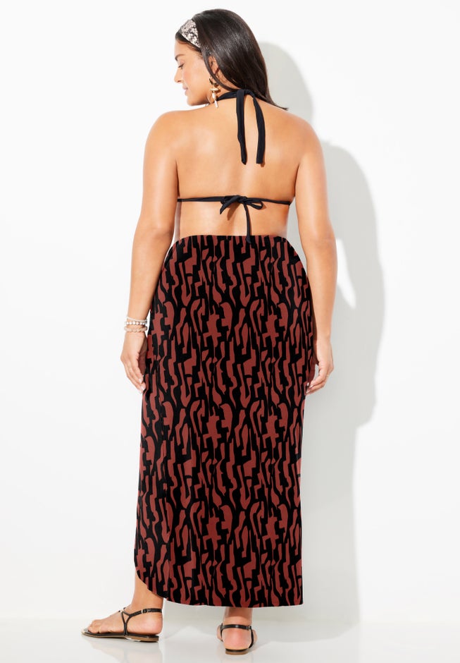 Pack & Go Wrinkle-Resistant Sarong Skirt Cover Up image number 1