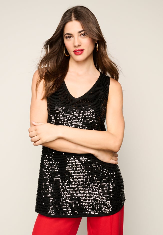 Sequin-Embellished Tank Top image number 1