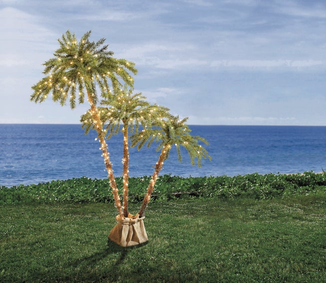 Pre-Lit 3-Branch Palm Tree image number 0