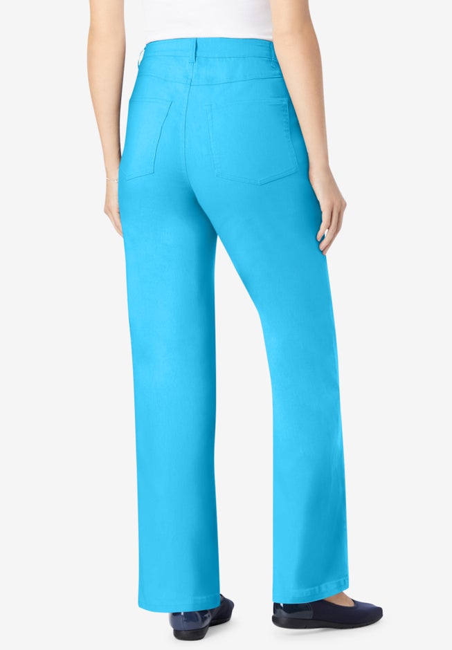 Stretch Denim Wide-Leg Five-Pocket Jeans image number 1
