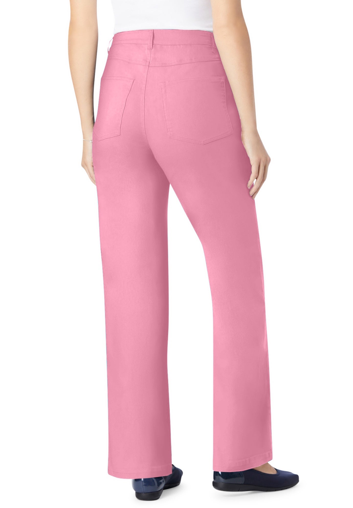 Stretch Denim Wide-Leg Five-Pocket Jeans image number 1