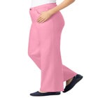 Stretch Denim Wide-Leg Five-Pocket Jeans image number null